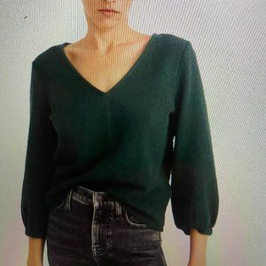 Madewell V-Neck Full Sleeve Top - Small